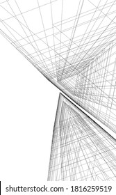 estructura 3d de fondo de arquitectura abstracta