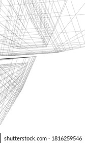 abstract architecture background 3d structure