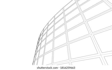 abstract architecture background 3d structure
