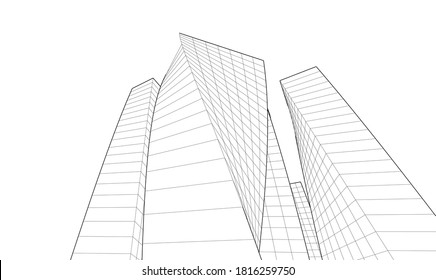 abstract architecture background 3d structure