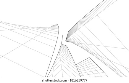 abstract architecture background 3d structure