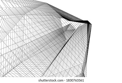 abstract architecture background 3d structure