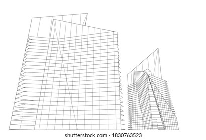 abstract architecture background 3d structure