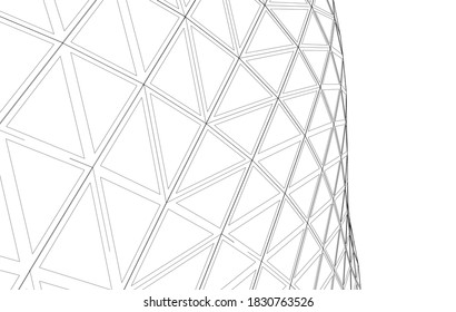 abstract architecture background 3d structure