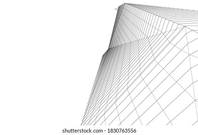 abstract architecture background 3d structure
