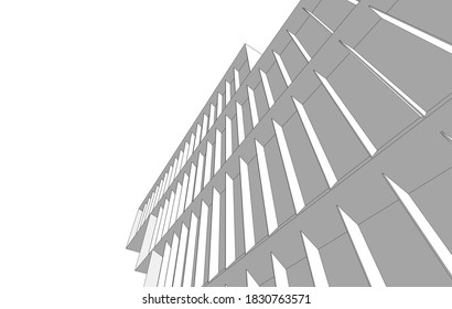 abstract architecture background 3d structure