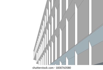 abstract architecture background 3d structure