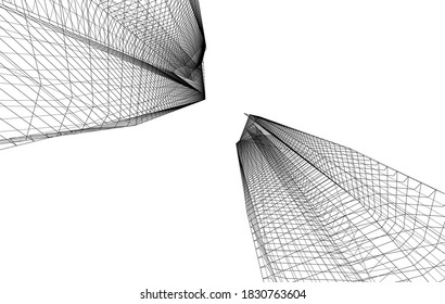 abstract architecture background 3d structure