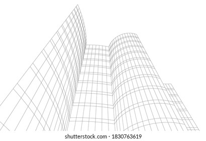 abstract architecture background 3d structure