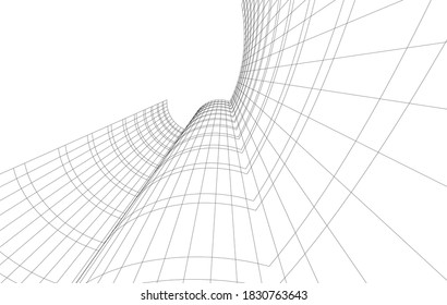 abstract architecture background 3d structure