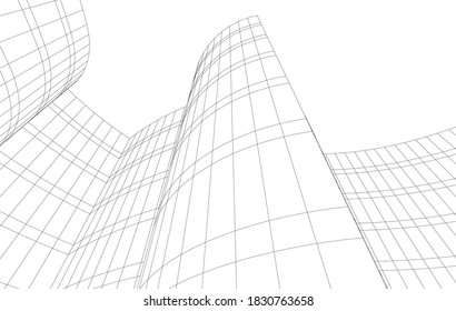 abstract architecture background 3d structure