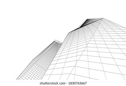estructura 3d de fondo de arquitectura abstracta