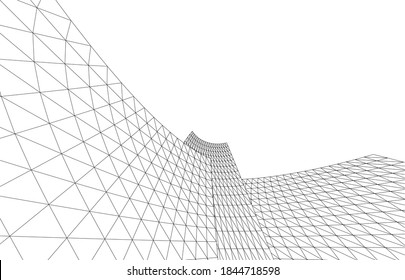 abstract architecture background 3d structure