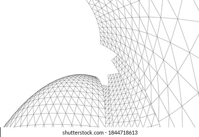 abstract architecture background 3d structure