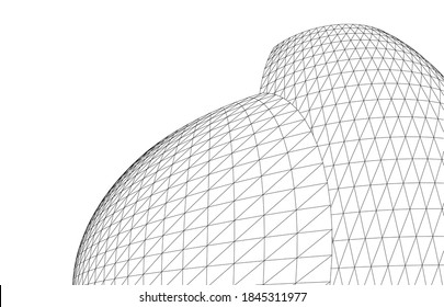 abstract architecture background 3d structure