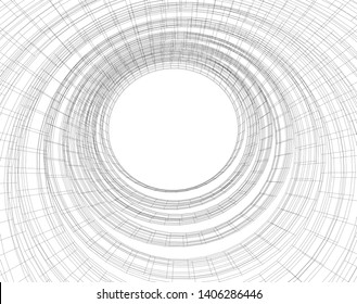 Abstract architecture background 3d vector illustration