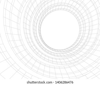 Abstract architecture background 3d vector illustration