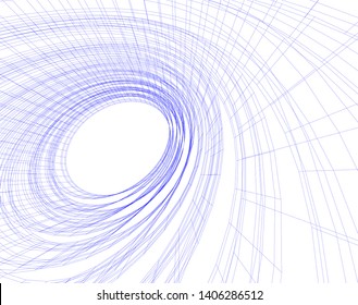 Abstract architecture background 3d vector illustration