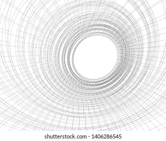 Abstract architecture background 3d vector illustration