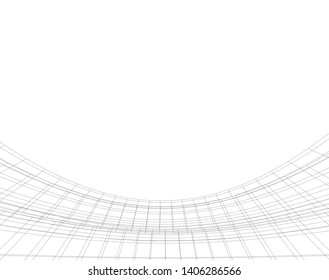 Abstract architecture background 3d vector illustration