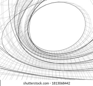 Abstract architecture background 3d vector illustration