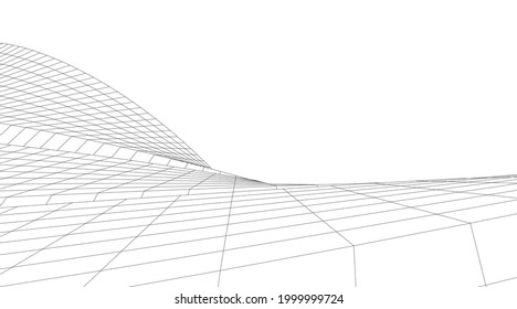 ilustración digital de fondo de arquitectura abstracta
