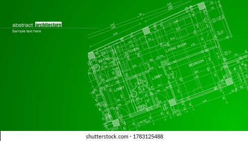 Abstract architecture background with essential buildings and landmarks design