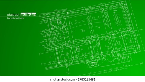 Abstract architecture background with essential buildings and landmarks design