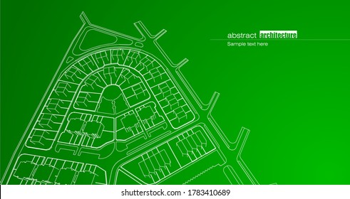 Abstract architecture background with essential buildings and landmarks design