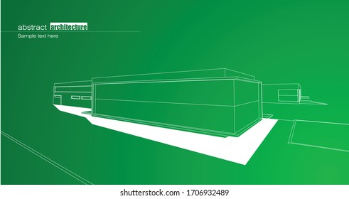 Abstract architecture background with modern buildings and landmarks design