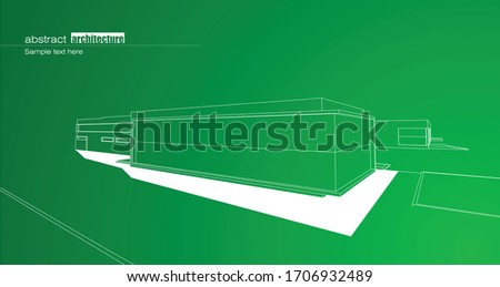 Abstract architecture background with modern buildings and landmarks design