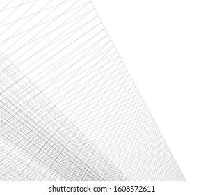 abstract architecture background vector 3d illustration