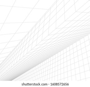 abstract architecture background vector 3d illustration