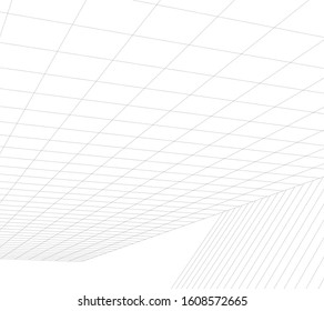 abstract architecture background vector 3d illustration