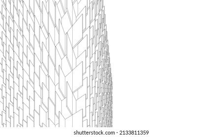 abstract architecture background vector drawing