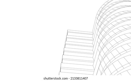 abstract architecture background vector drawing