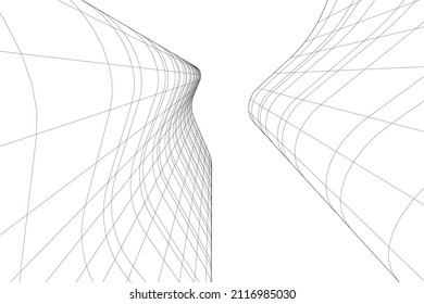abstrakter Architekturhintergrund, Vektorgrafik
