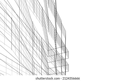 abstract architecture background vector illustration