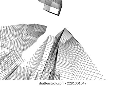 abstract architecture background vector illustration