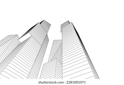 abstract architecture background vector illustration
