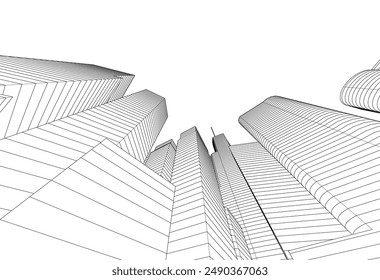 abstract architecture background vector illustration