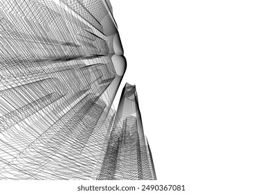 abstract architecture background vector illustration