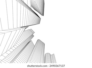 abstract architecture background vector illustration