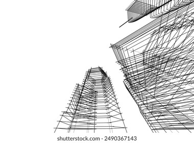 abstract architecture background vector illustration
