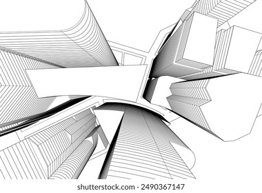 abstract architecture background vector illustration