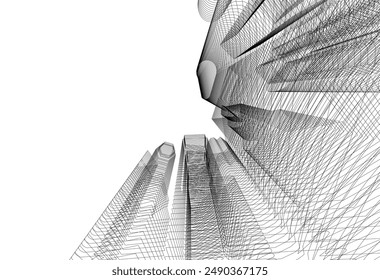 abstract architecture background vector illustration