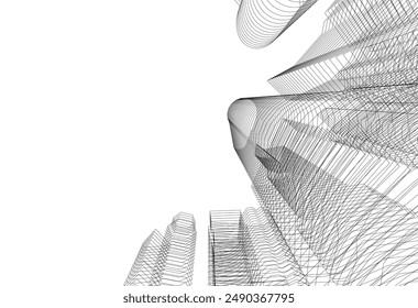 Ilustración vectorial de fondo de arquitectura abstracta