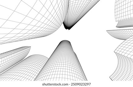 Abstract architecture background vector illustration