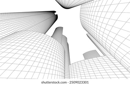 Abstract architecture background vector illustration