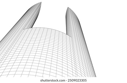 Ilustração do vetor de fundo da arquitetura abstrata